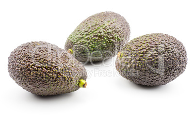 Fresh purple avocado isolated on white