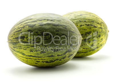 Santa Claus melon isolated on white