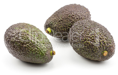 Fresh purple avocado isolated on white