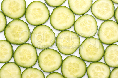 Hothouse cucumber isolated on white