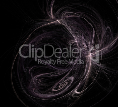 image of one Digital Fractal on Black Color
