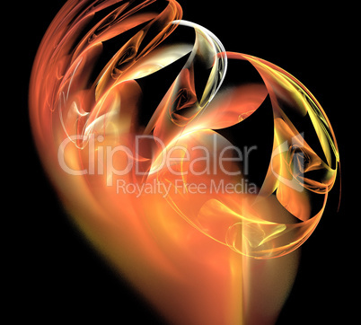 image of one Digital Fractal on Black Color image of one Digital Fractal on Black Color