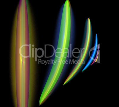 image of one Digital Fractal on Black Color