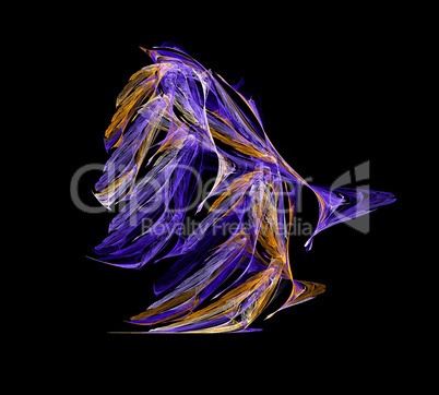 image of one Digital Fractal on Black Color image of one Digital Fractal on Black Color