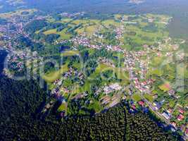 Luftbild Landschaft See Ortschaft Fichtelgebirge