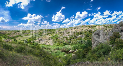 Landscape of the canyon Aktovo and Devil Valley in Ukraine.