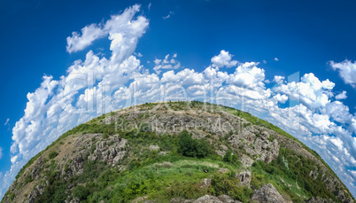 Landscape of the canyon Aktovo and Devil Valley in Ukraine.