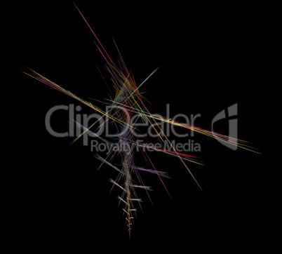 image of one Digital Fractal on Black Color image of one Digital Fractal on Black Color