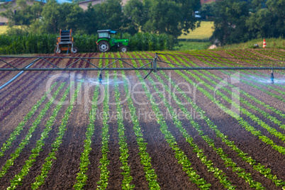 artificial watering in agriculture