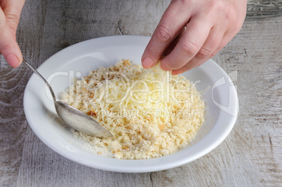 Chicken roll in breadcrumbs