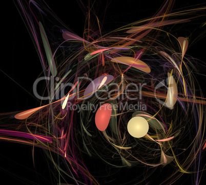 image of one Digital Fractal on Black Color image of one Digital Fractal on Black Color