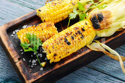 Tasty grilled corn