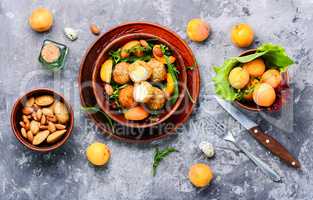 Summer salad with apricot