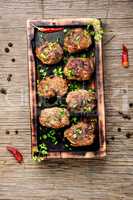 meatballs on cutting board