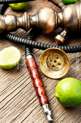 Oriental hookah shisha with lime