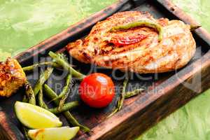 Marinated grilled chicken breasts
