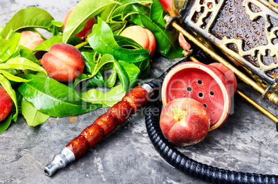 Oriental shisha with peach