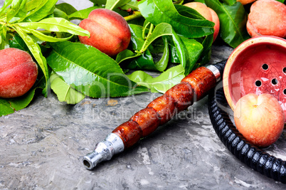 Oriental shisha with peach