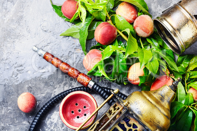 Oriental shisha with peach