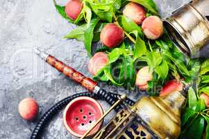 Oriental shisha with peach