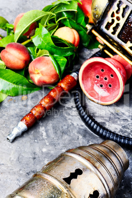 Oriental shisha with peach