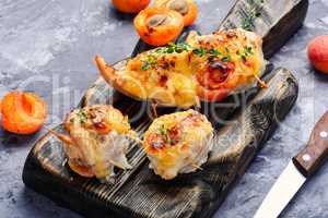 Chicken breasts cooked with apricot