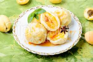 Fruit dumplings with apricot