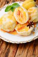 Fruit dumplings with apricot