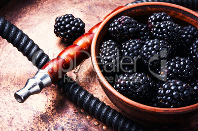 Stylish oriental shisha with blackberry