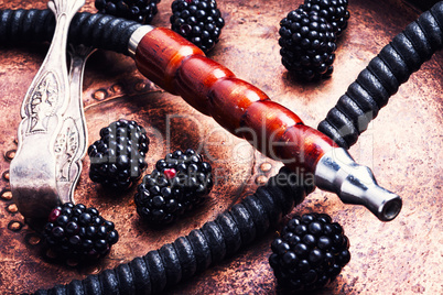 Stylish oriental shisha with blackberry