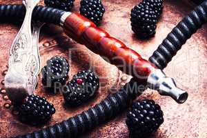 Stylish oriental shisha with blackberry