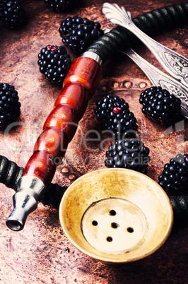 Stylish oriental shisha with blackberry