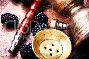 Stylish oriental shisha with blackberry