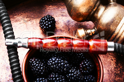 Stylish oriental shisha with blackberry