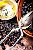 Pile of dry juniper berries