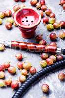 Stylish oriental shisha with gooseberry