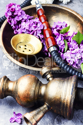 Asian tobacco hookah with floral aroma