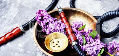 Asian tobacco hookah with floral aroma