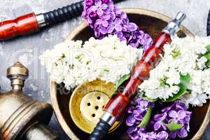 Asian tobacco hookah with floral aroma