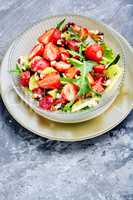 Healthy strawberry salad