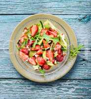 Healthy strawberry salad