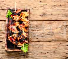Tasty grilled chicken wings