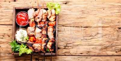 Shish kebab of pork