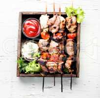 Shish kebab of pork