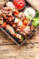 Shish kebab of pork