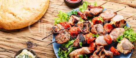 Shish kebab of pork