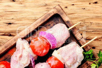 BBQ fresh pork chop slices