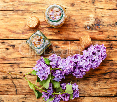 Organic essential aroma oil with lilac
