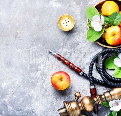 Stylish oriental shisha with apple