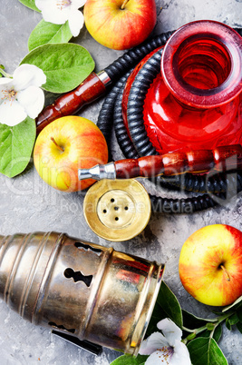 Stylish oriental shisha with apple
